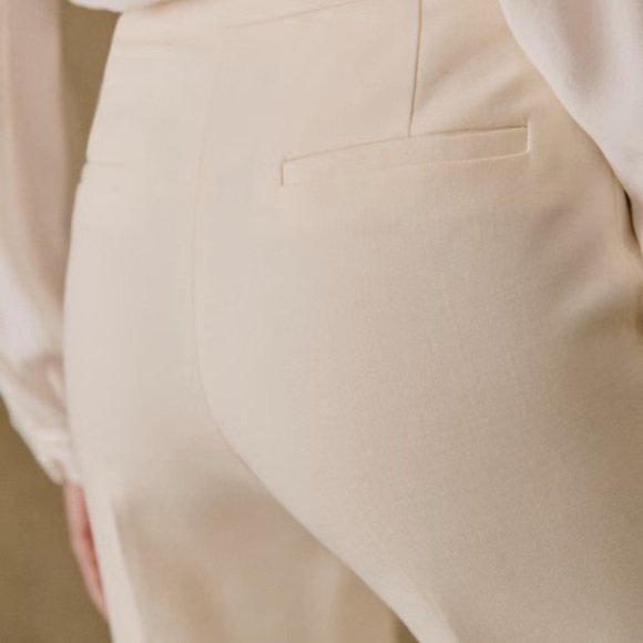 Sezane White Fabric Detail Pants - Picture 6 of 8